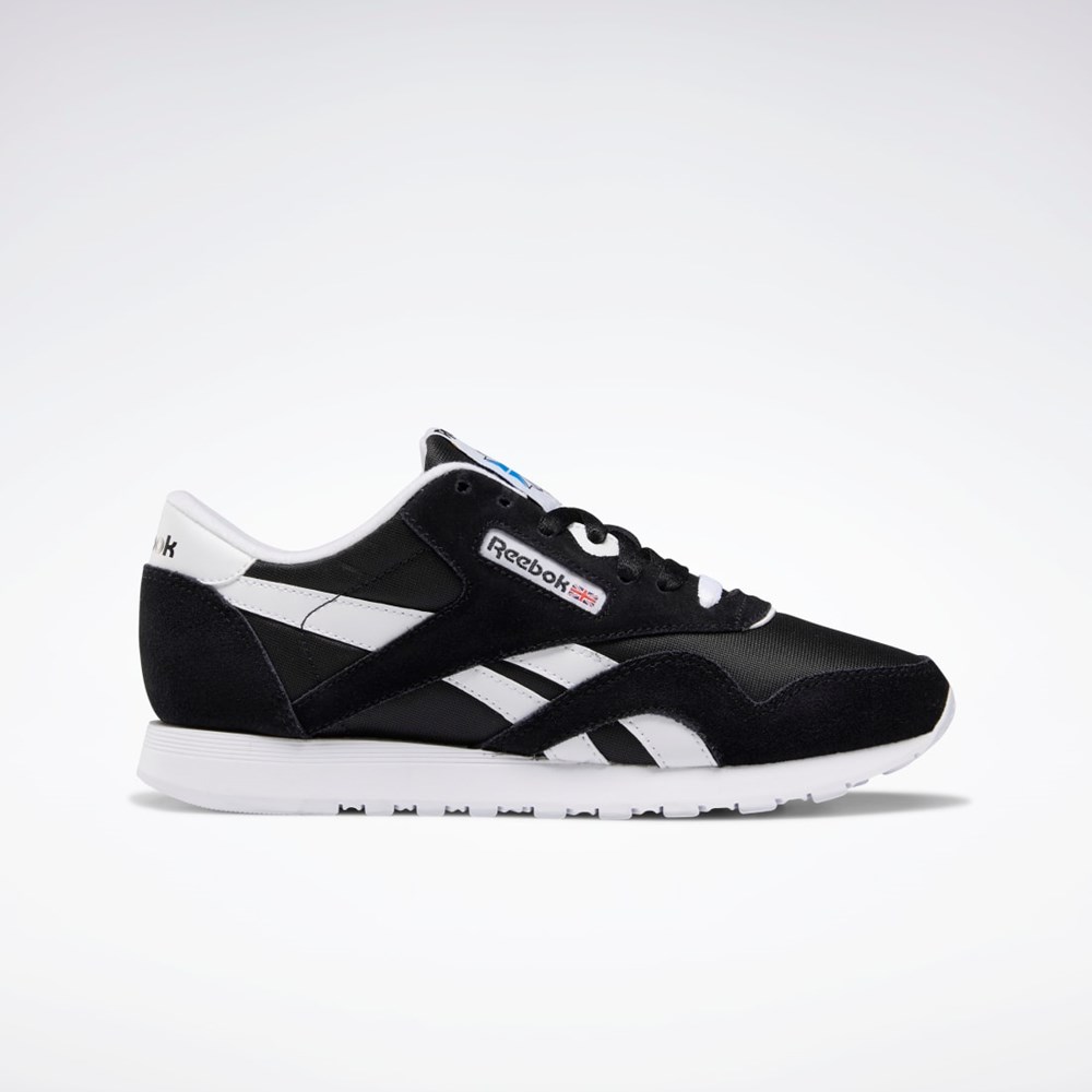 Reebok Classic Nylon Shoes Negras Negras Blancas | 84XVFWKBD