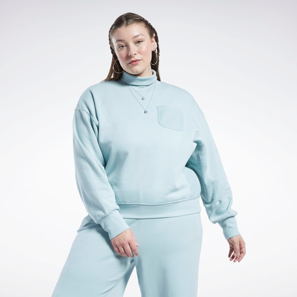 Reebok Classics Algodon French Terry Sweatshirt (Plus Size) Gris | 87HRGTBEA