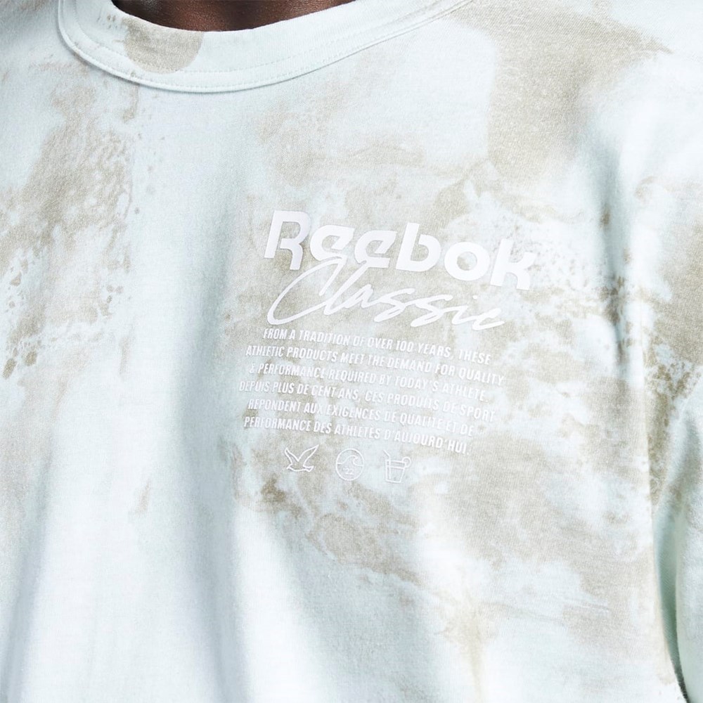 Reebok Classics Allover Print Estampadas T-Shirt Verde Menta | 96SVMQHFY