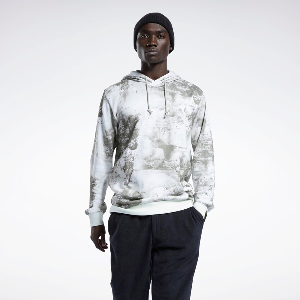 Reebok Classics Allover Print Hoodie Verde Menta | 34CJMHEUR