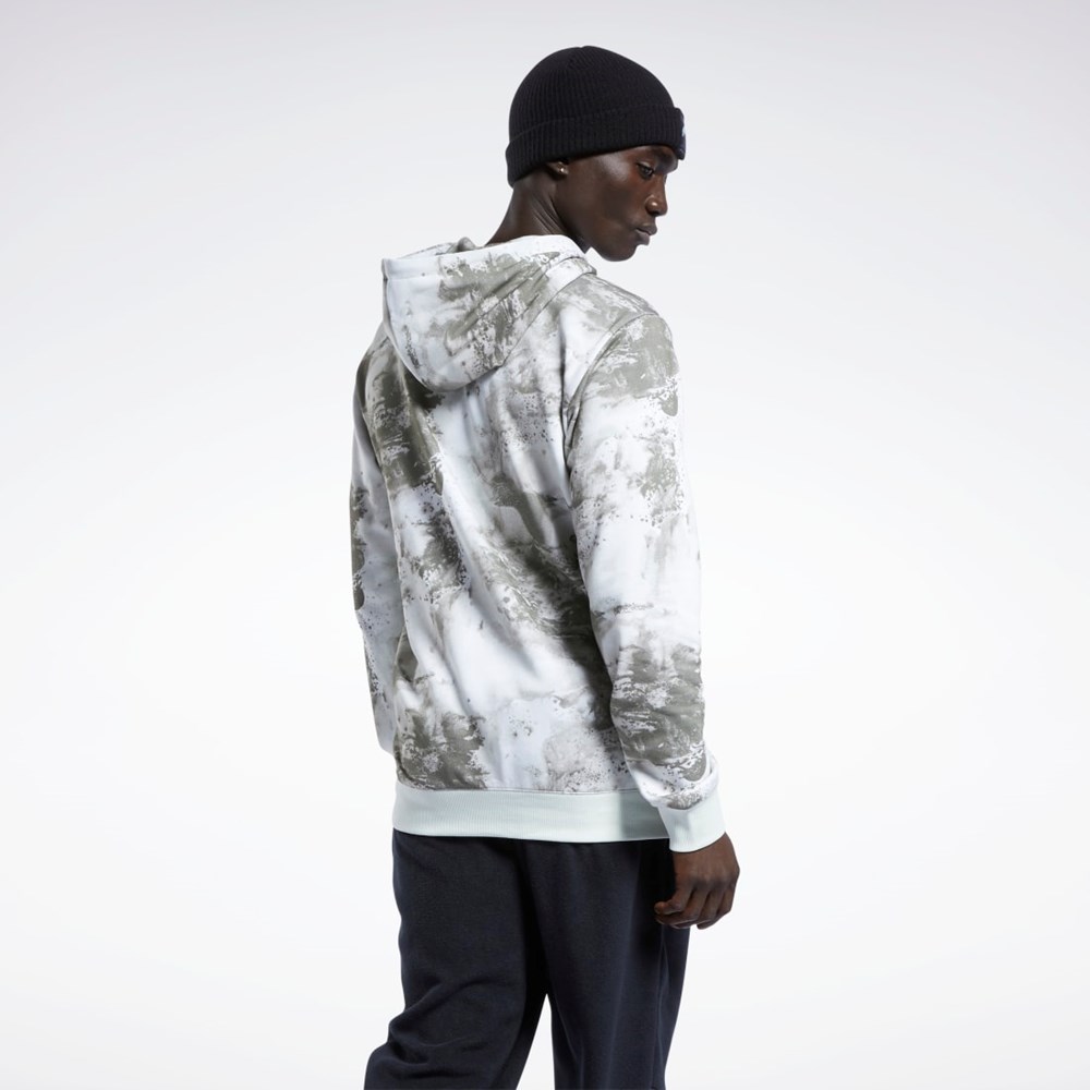Reebok Classics Allover Print Hoodie Verde Menta | 39ADCYGIX