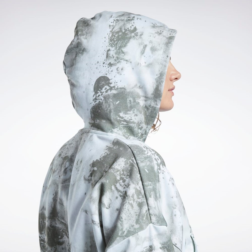 Reebok Classics Cloud Splatter-Print Zip-Up Sweatshirt Verde Menta | 69YWTXQLD