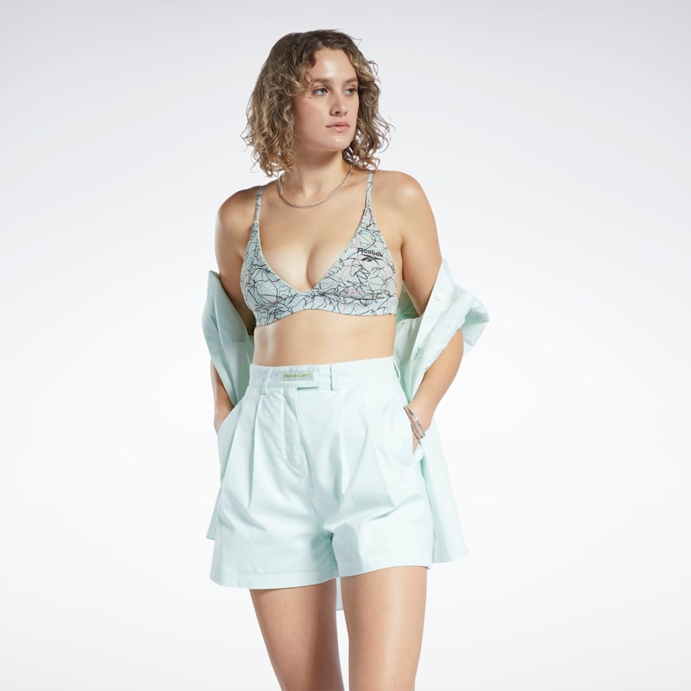 Reebok Classics Contour Floral Print Bra Verde Menta | 80QNAPVZK