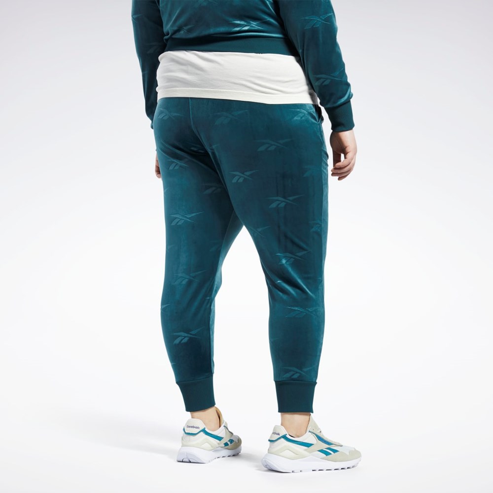 Reebok Classics Energy Q4 Velour Pants (Plus Size) Verde | 23HNPYREF