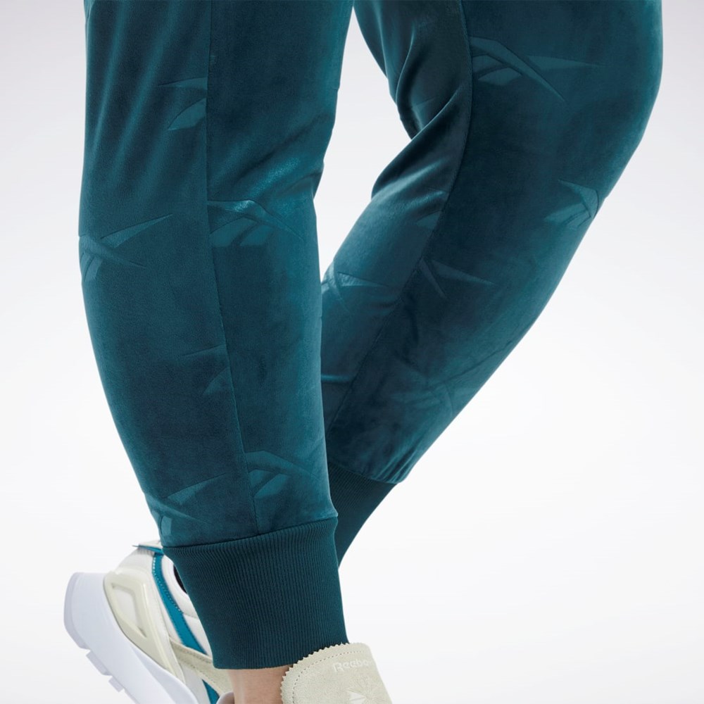 Reebok Classics Energy Q4 Velour Pants (Plus Size) Verde | 23HNPYREF