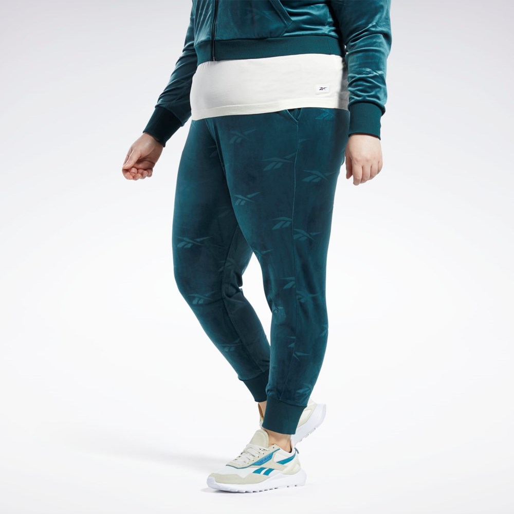 Reebok Classics Energy Q4 Velour Pants (Plus Size) Verde | 23HNPYREF