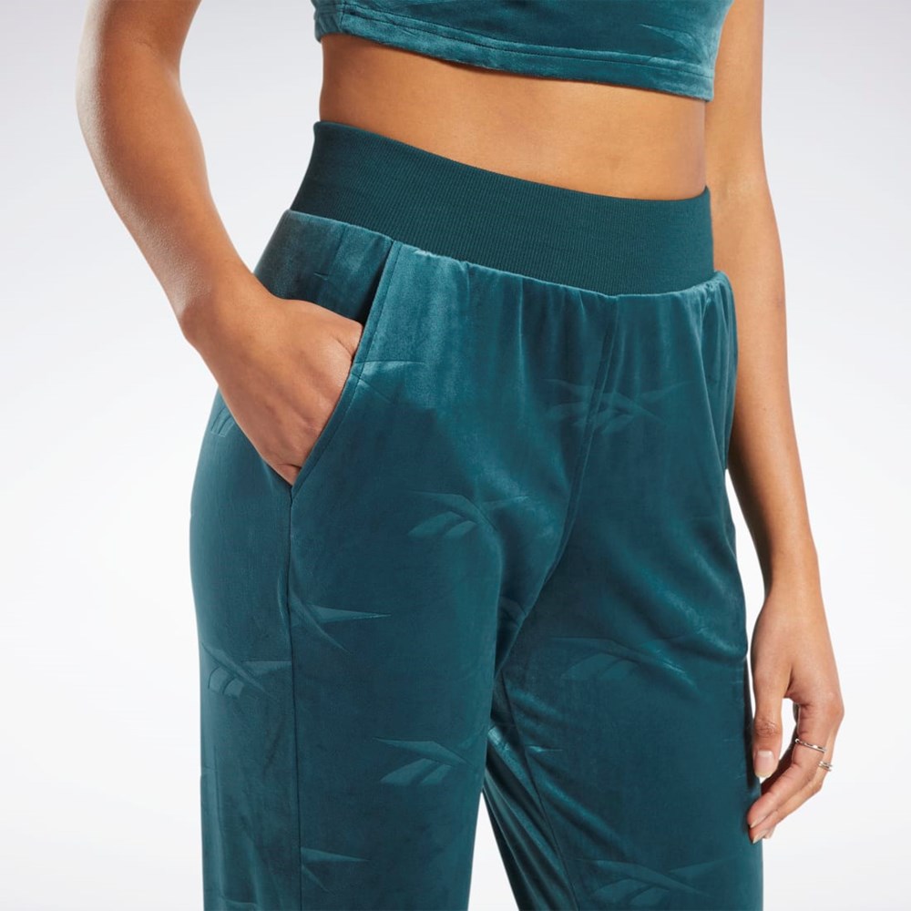 Reebok Classics Energy Q4 Velour Pants Verde | 47SLWMQVU