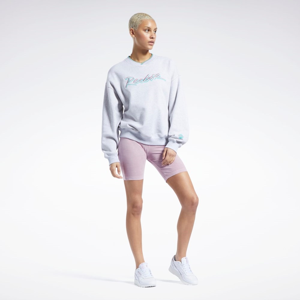 Reebok Classics Estampadas Sweatshirt Gris Claro | 13OTFMVAX