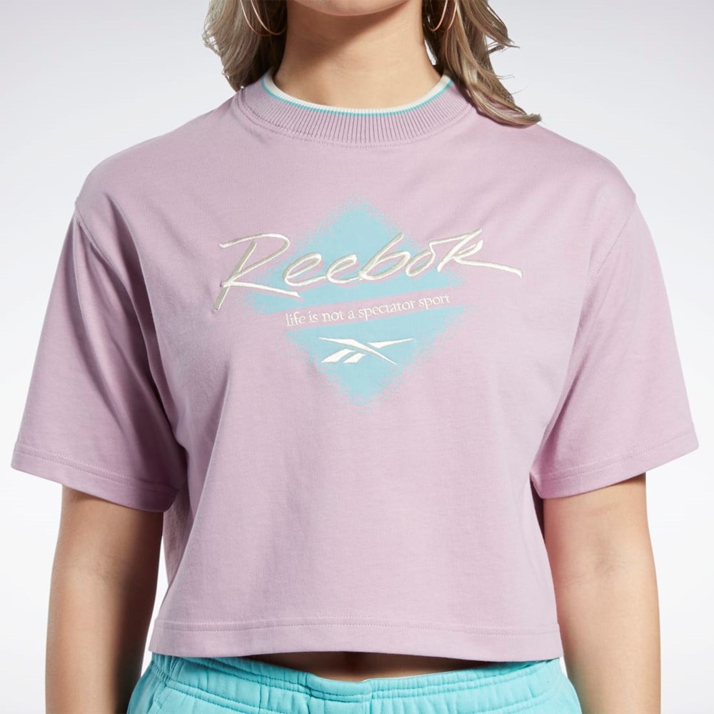 Reebok Classics Estampadas T-Shirt Infused Lilac | 63MLRUHGS