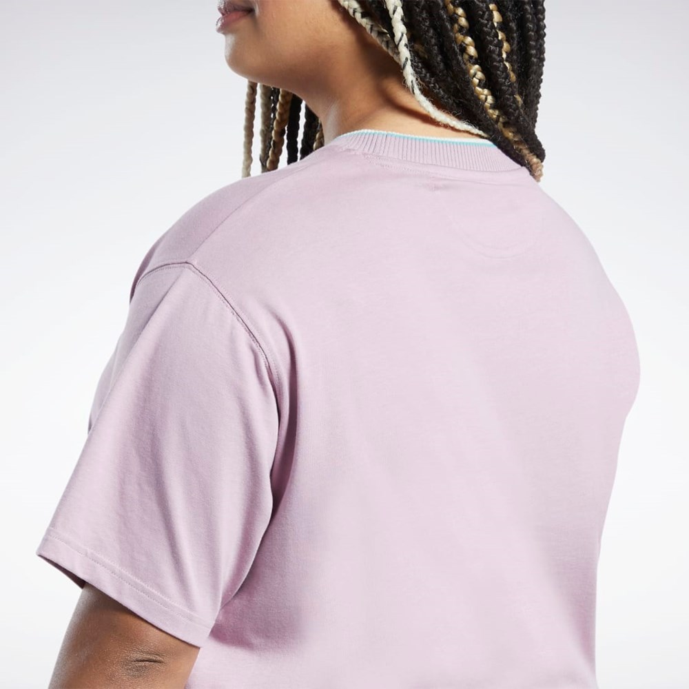 Reebok Classics Estampadas T-Shirt (Plus Size) Infused Lilac | 04UIAOCJH