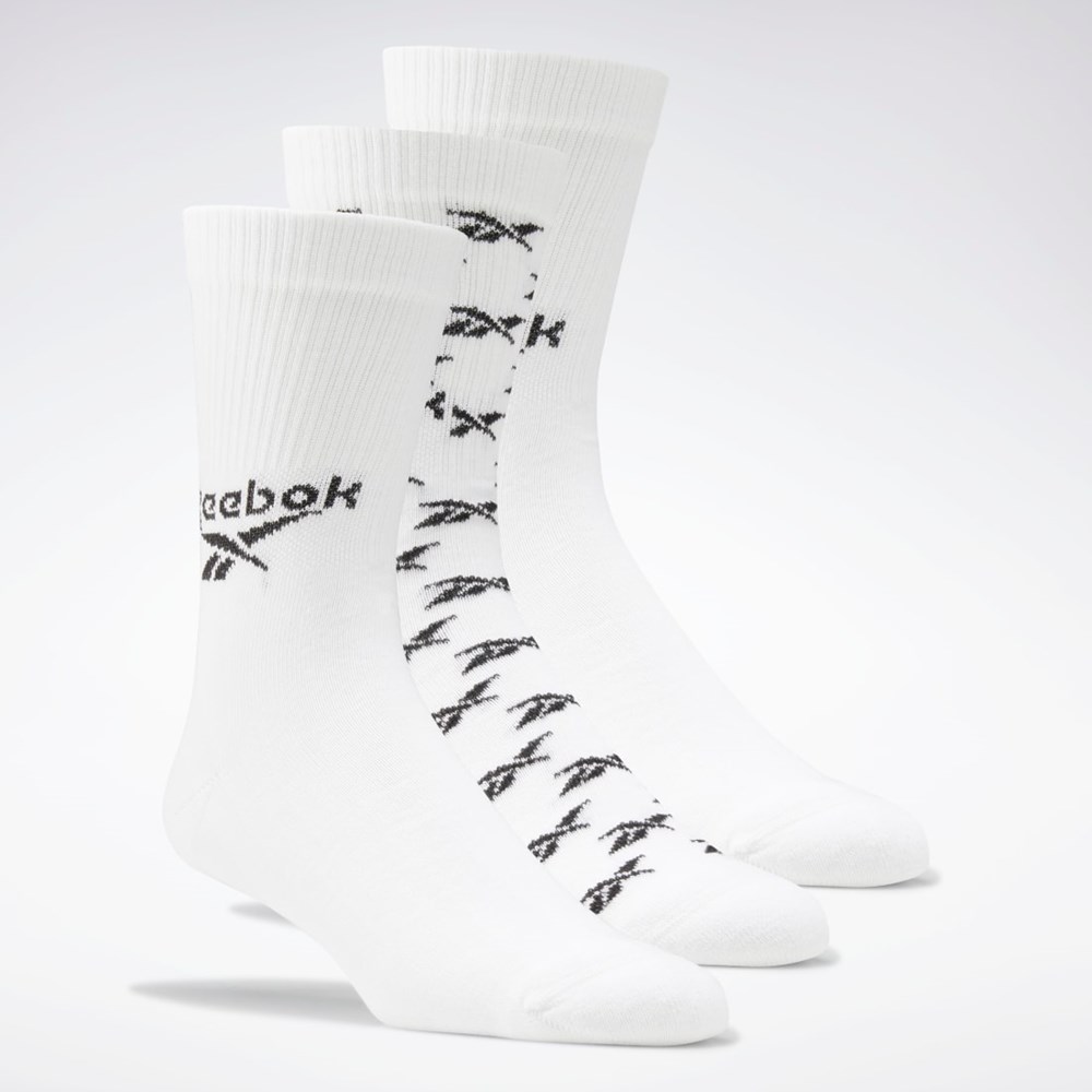 Reebok Classics Fold-Over Crew Socks 3 Pairs Blancas | 38HSPKCTF