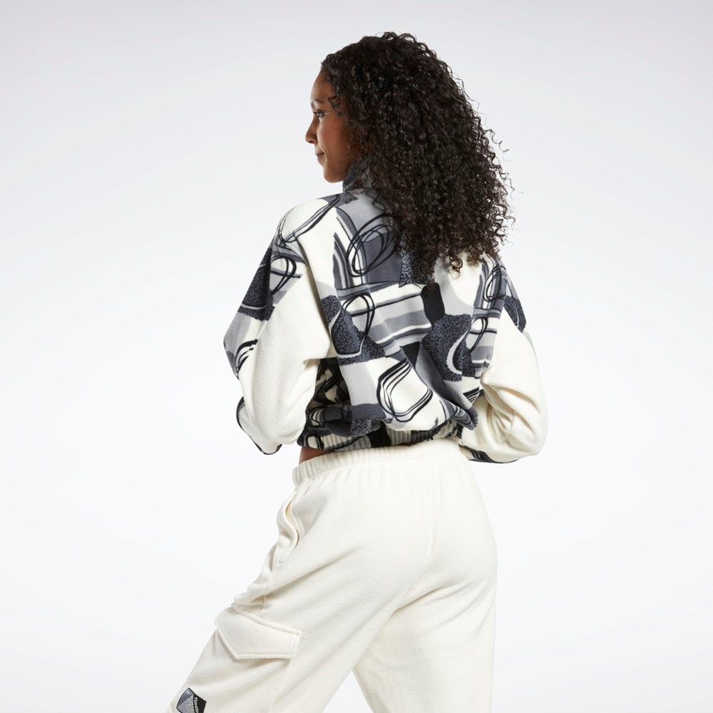 Reebok Classics Invierno Print Half-Zip Sweatshirt Gris | 05TNSBECF