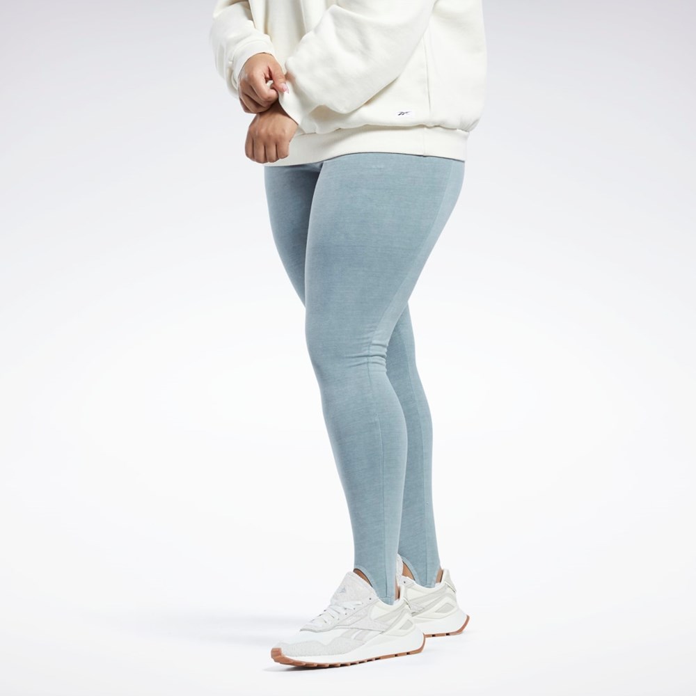 Reebok Classics Natural Dye Stirrup Leggings (Plus Size) Gris | 93TJWGDRP