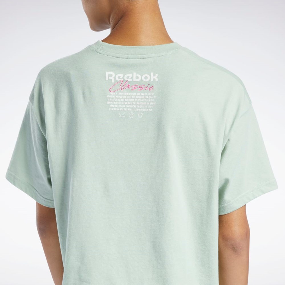 Reebok Classics Summer Estampadas T-Shirt Verde Menta | 95AJDSZMY