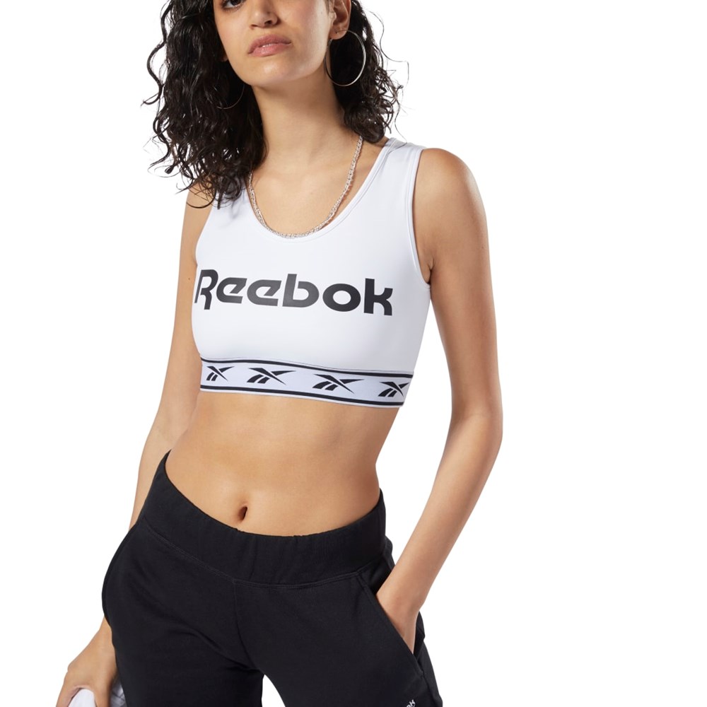 Reebok Classics Vector Light-Impact Bra Blancas | 51WNCEHMV