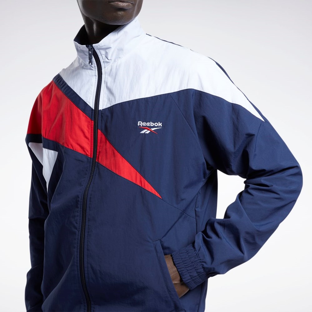 Reebok Classics Vector Pista Jacket Azul Marino | 63LCPAMHN