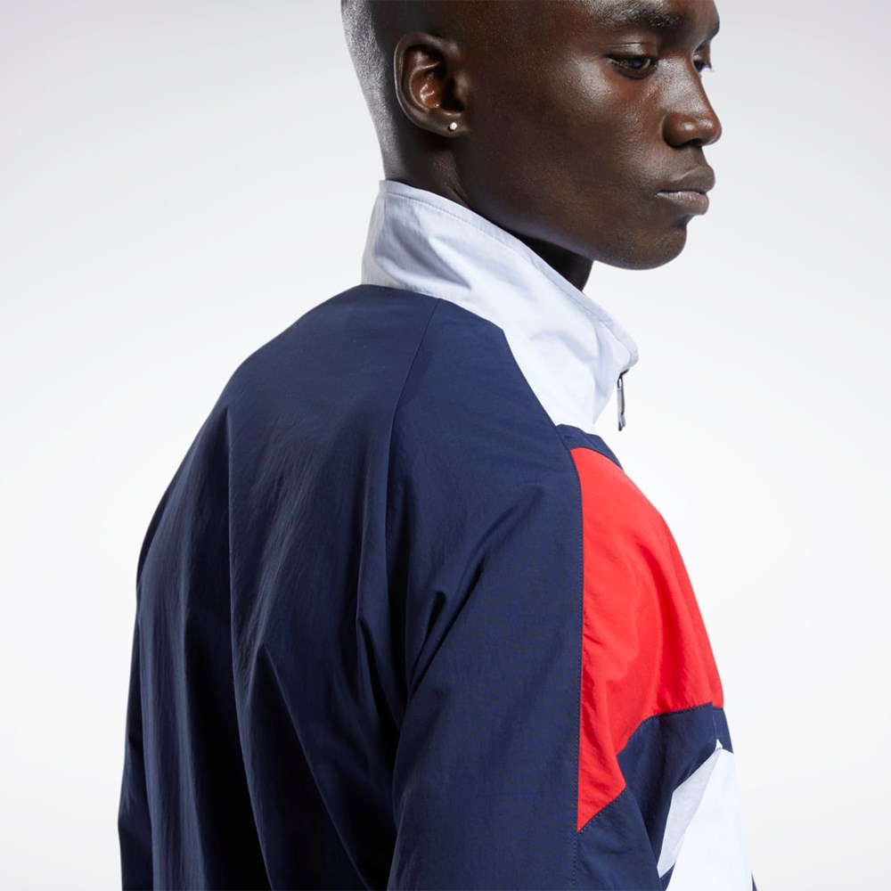 Reebok Classics Vector Pista Jacket Azul Marino | 63LCPAMHN