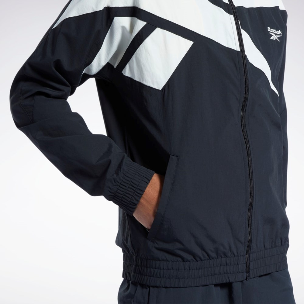 Reebok Classics Vector Pista Jacket Negras Negras | 42FOCMRSL