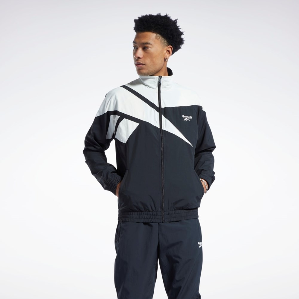 Reebok Classics Vector Pista Jacket Negras Negras | 42FOCMRSL