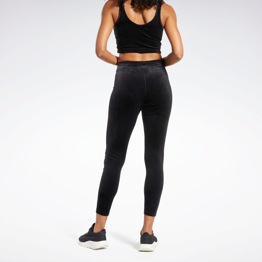 Reebok Classics Velour Tights Negras | 05WZHJKNS