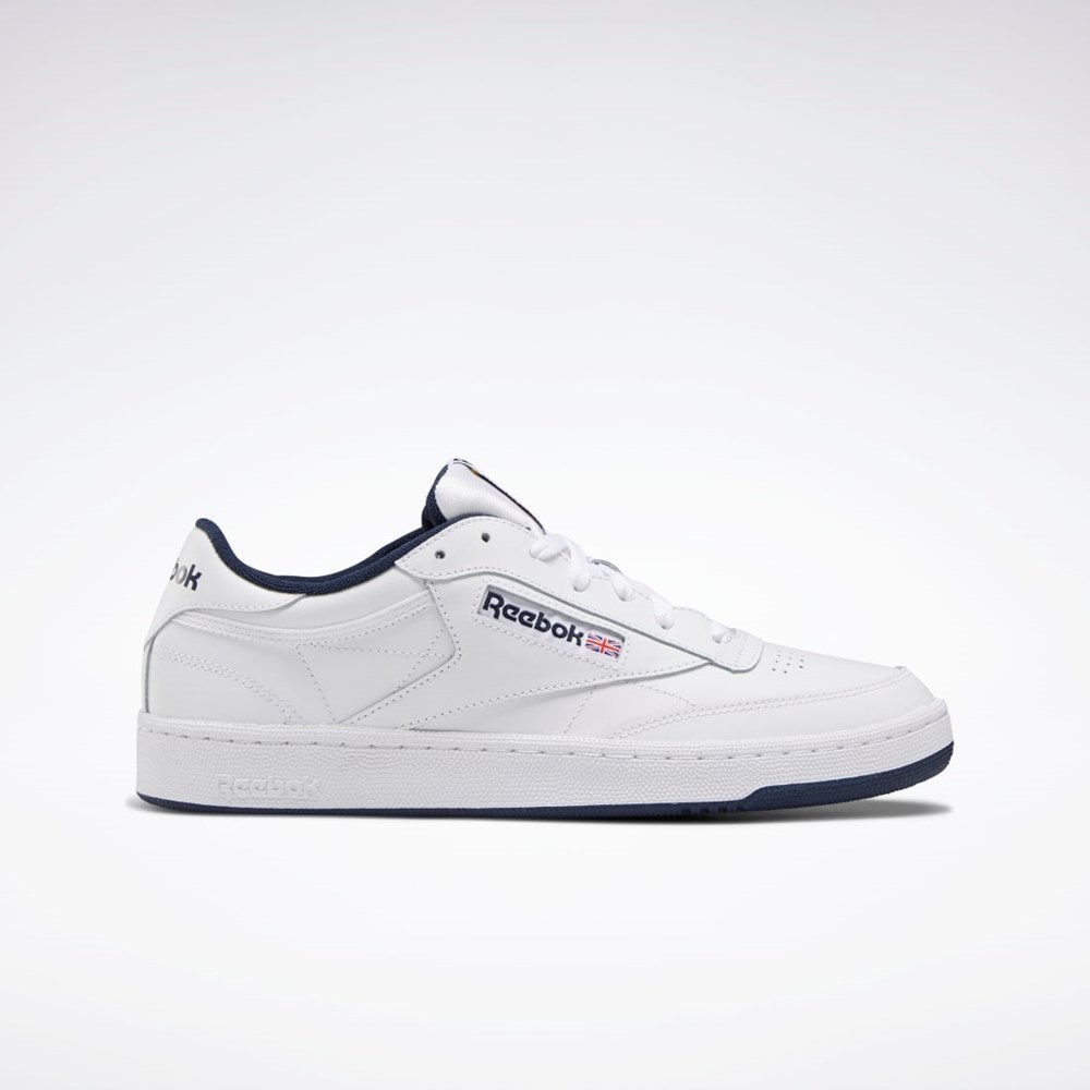 Reebok Club C 85 Shoes Blancas Azul Marino | 21ANTREBY