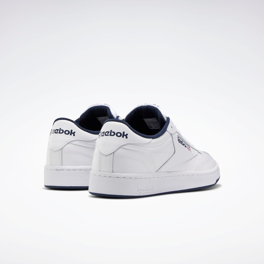 Reebok Club C 85 Shoes Blancas Azul Marino | 75NKRYTPA
