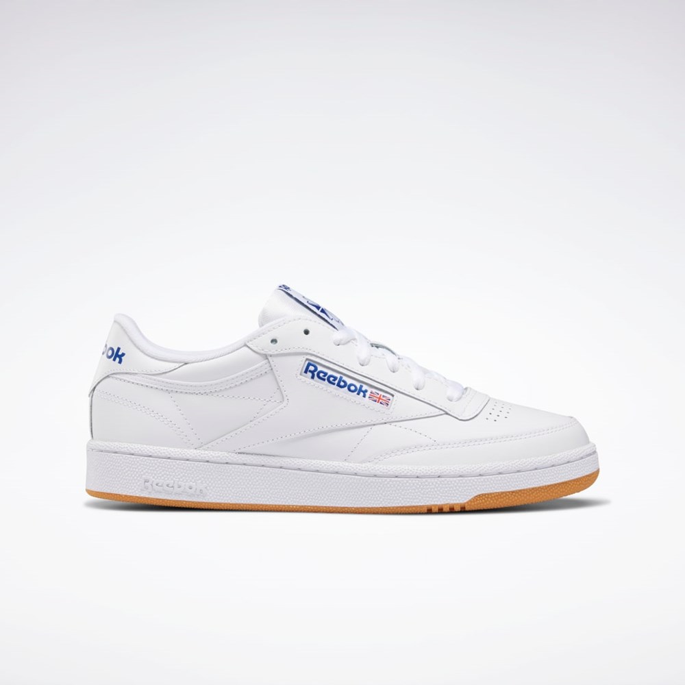Reebok Club C 85 Shoes Blancas Azul Real | 29ZAYRWEV