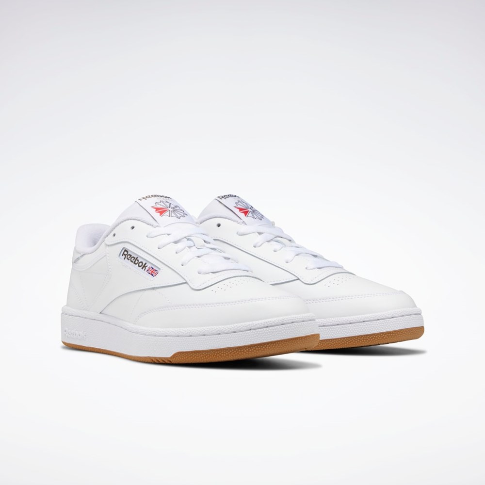 Reebok Club C 85 Shoes Blancas Verde | 51UQEIDBP