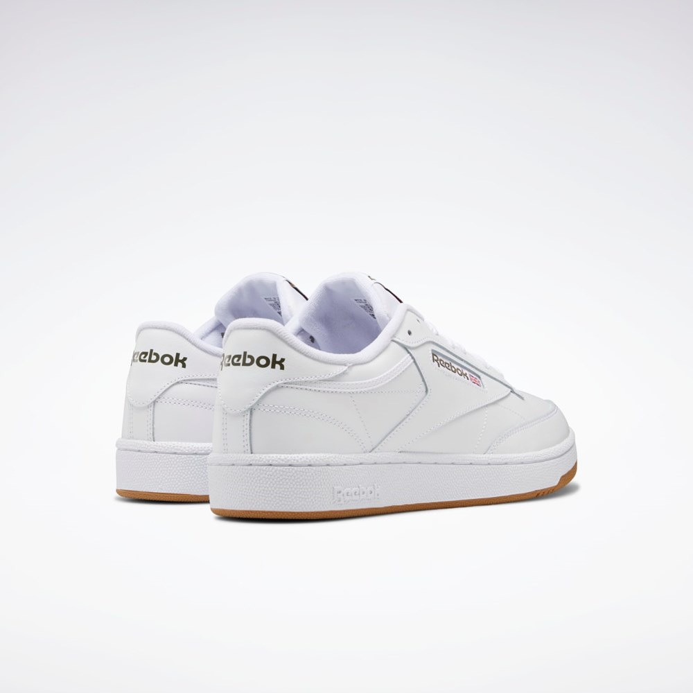 Reebok Club C 85 Shoes Blancas Verde | 51UQEIDBP