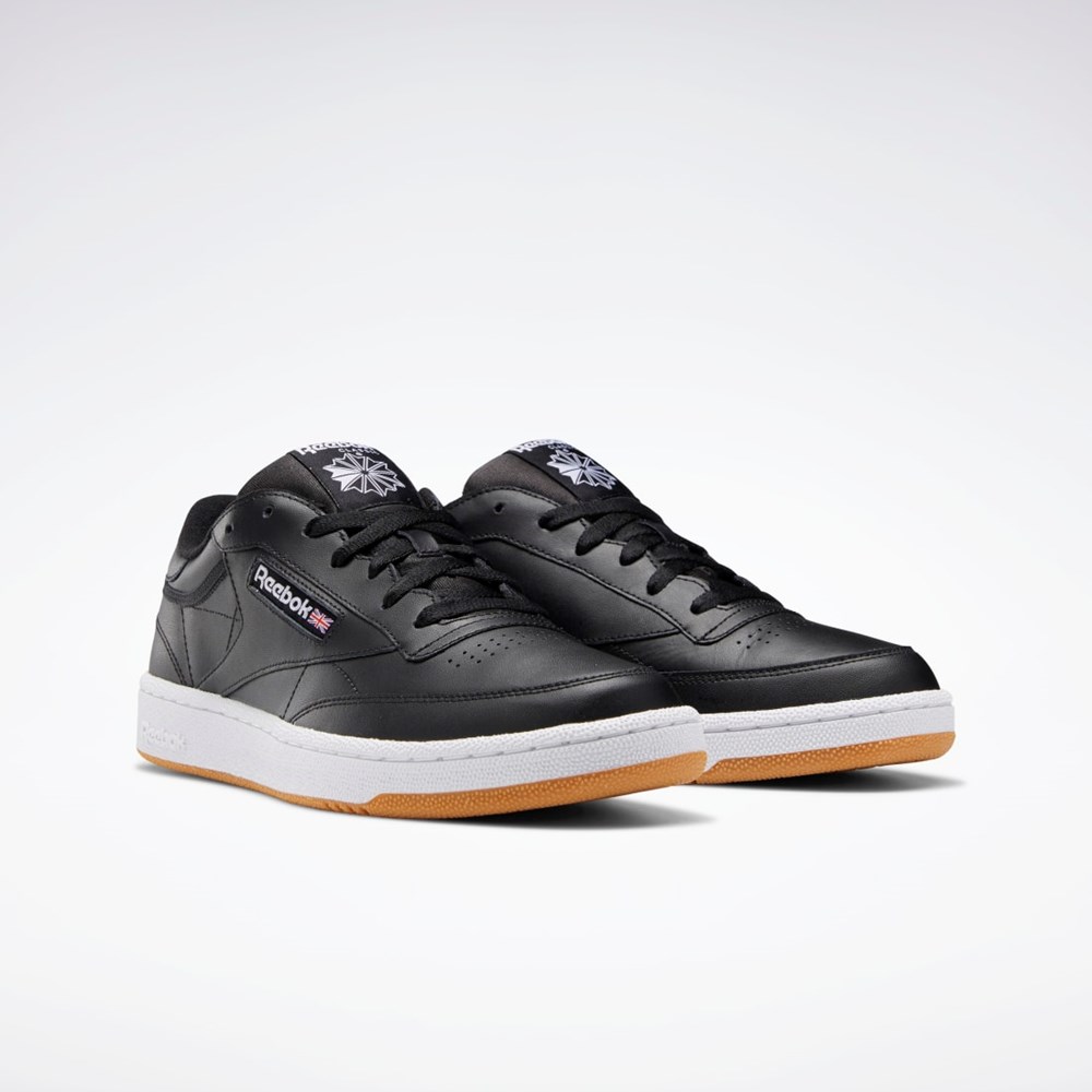 Reebok Club C 85 Shoes Negras Blancas | 37YLETHJK