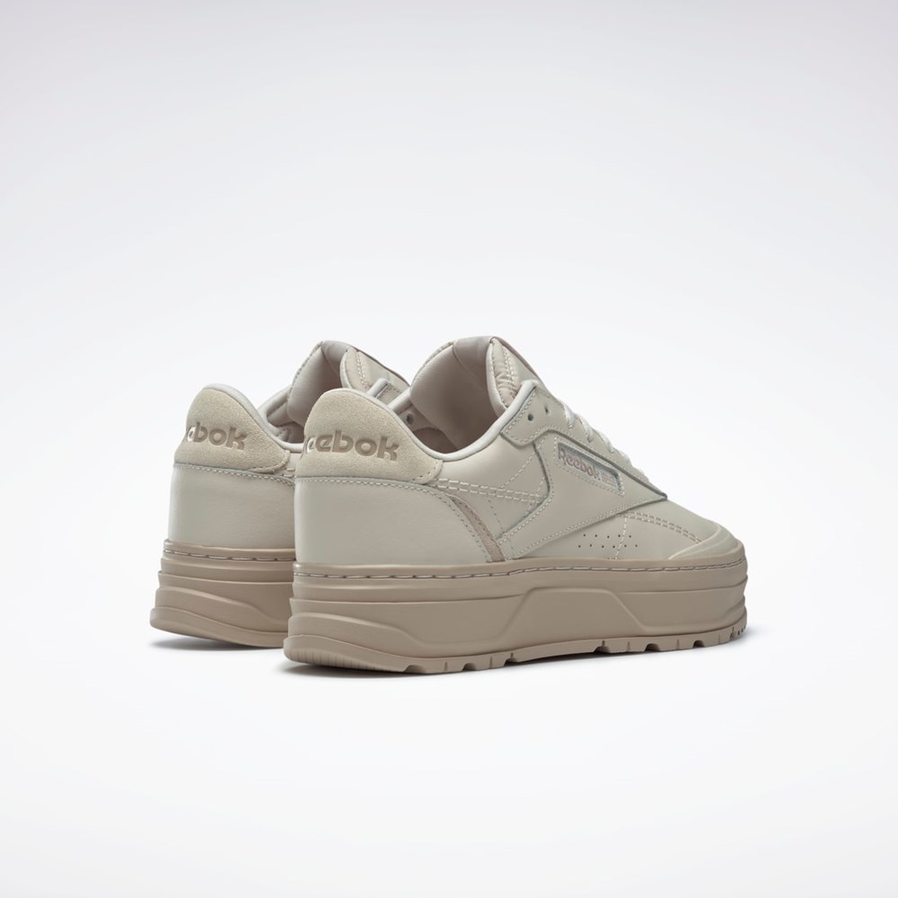 Reebok Club C Double GEO Shoes Beige | 15HNXVQTK