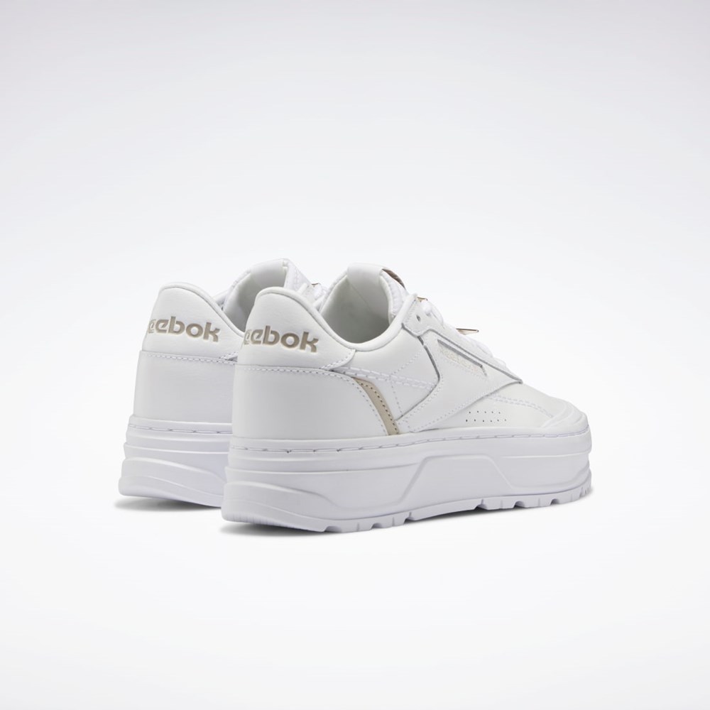 Reebok Club C Double GEO Shoes Blancas Blancas | 48NGFHSRP