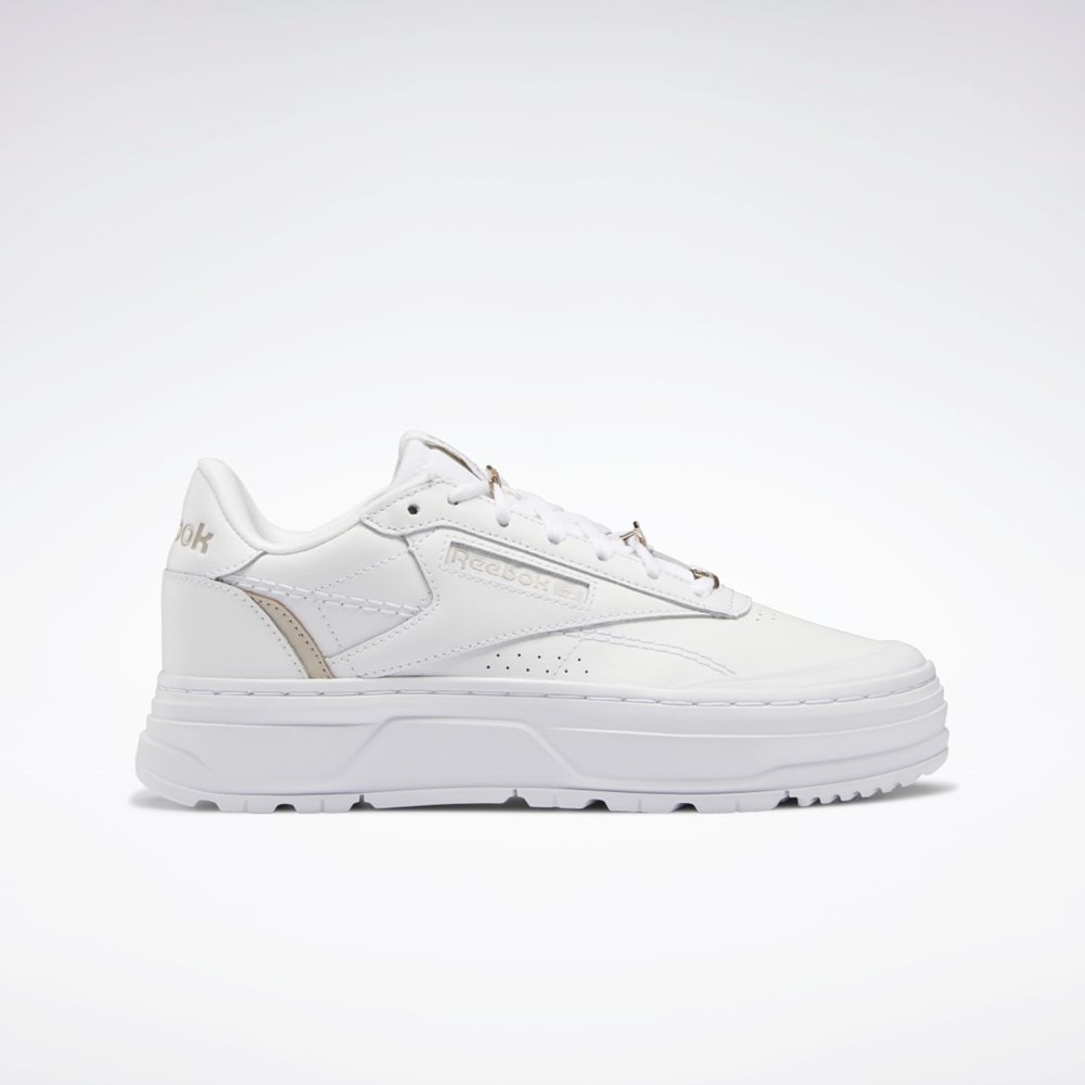 Reebok Club C Double GEO Shoes Blancas Blancas | 48NGFHSRP