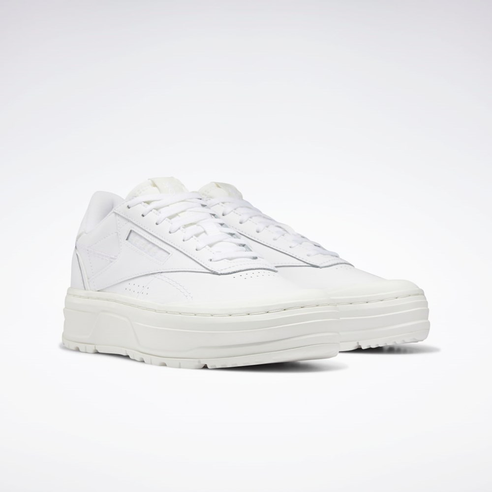Reebok Club C Double GEO Shoes Blancas Blancas | 89FDOVZCI