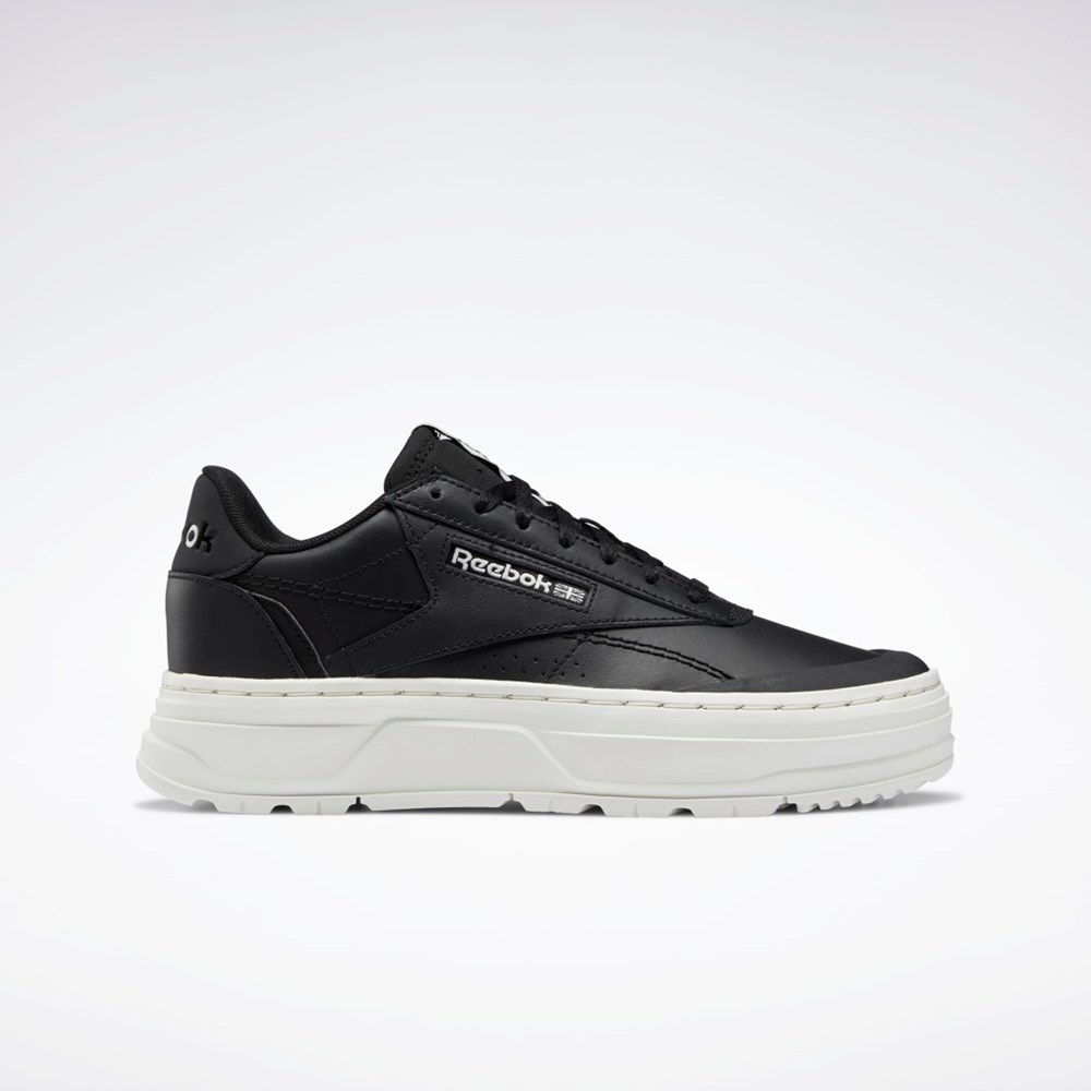 Reebok Club C Double GEO Shoes Negras Negras | 47FVDJERP
