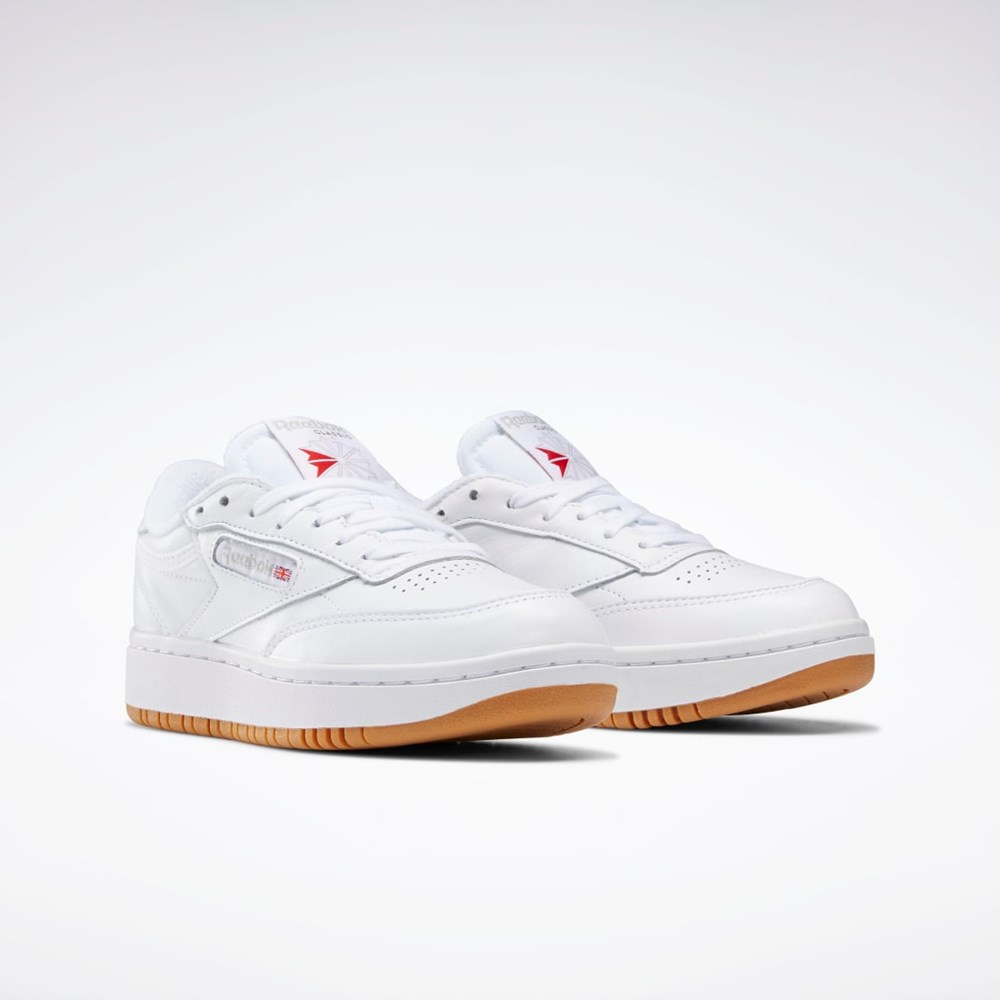 Reebok Club C Double Shoes Blancas Blancas | 51TZXDYUE