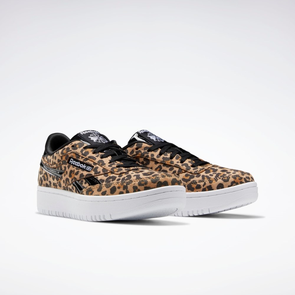 Reebok Club C Double Shoes - Grade School Negras | 35ANZECSR
