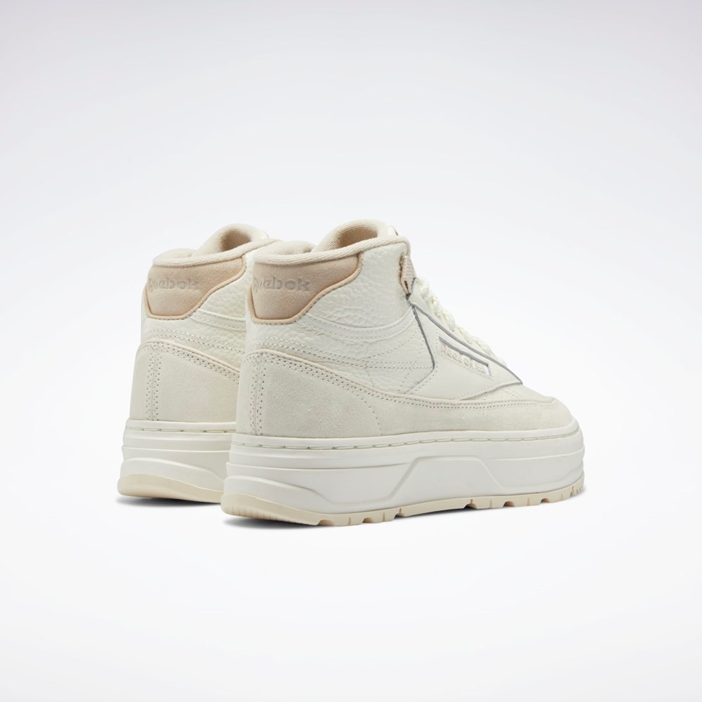 Reebok Club C Geo Mid Shoes Beige | 91JKLOHXI