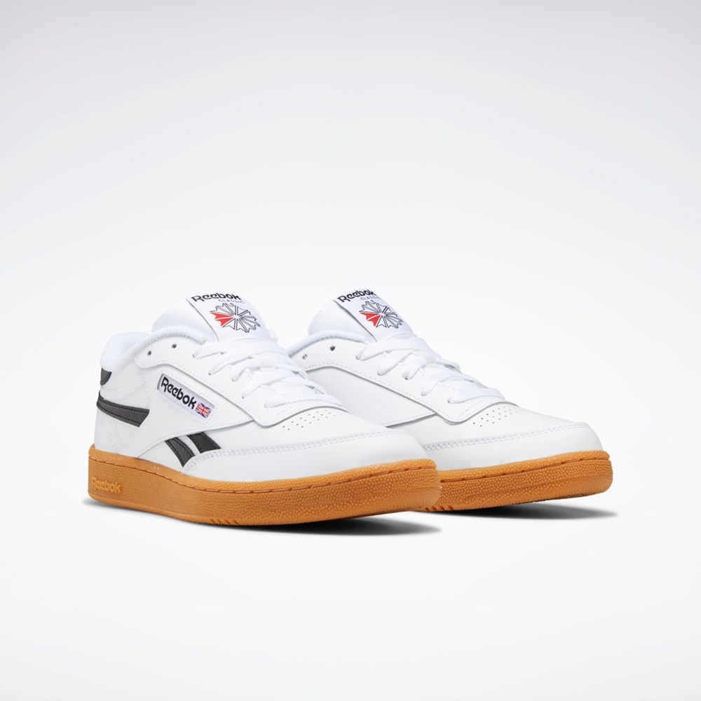 Reebok Club C Revenge Shoes Blancas Negras | 39FAQCEUK