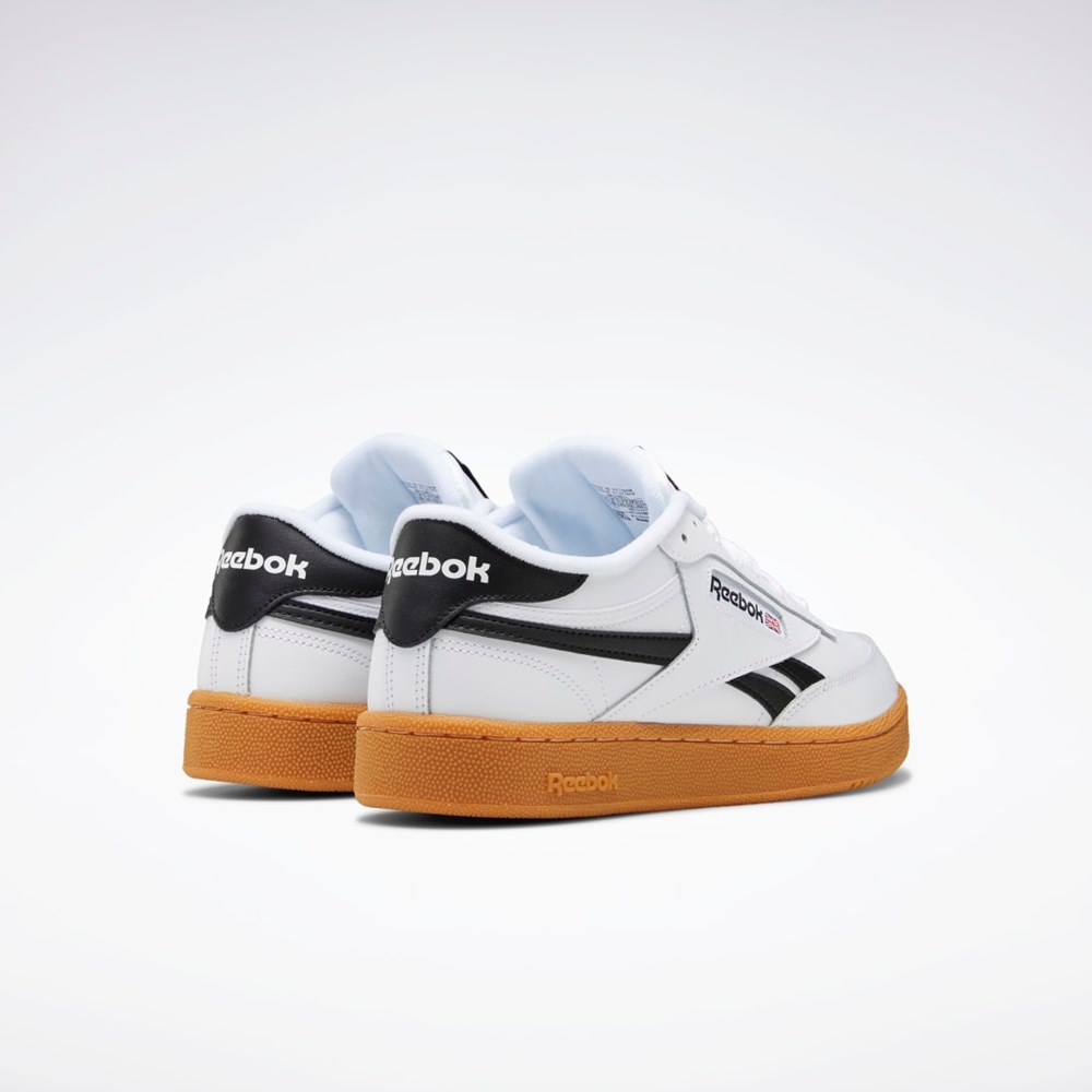 Reebok Club C Revenge Shoes Blancas Negras | 39FAQCEUK