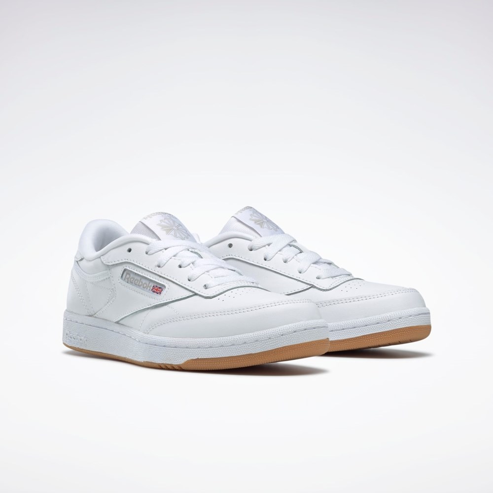 Reebok Club C Shoes - Grade School Blancas | 49KWDUENT