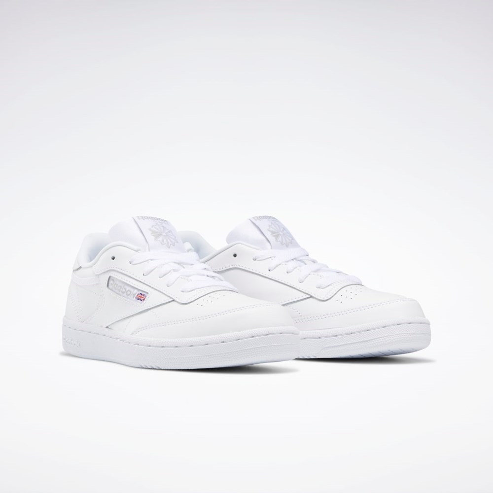 Reebok Club C Shoes - Grade School Blancas Gris | 54DIHQYBL