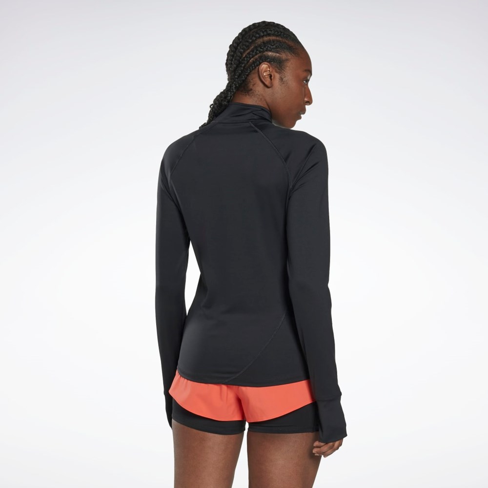 Reebok Correr Quarter-Zip Sweatshirt Negras | 37FZKWODI