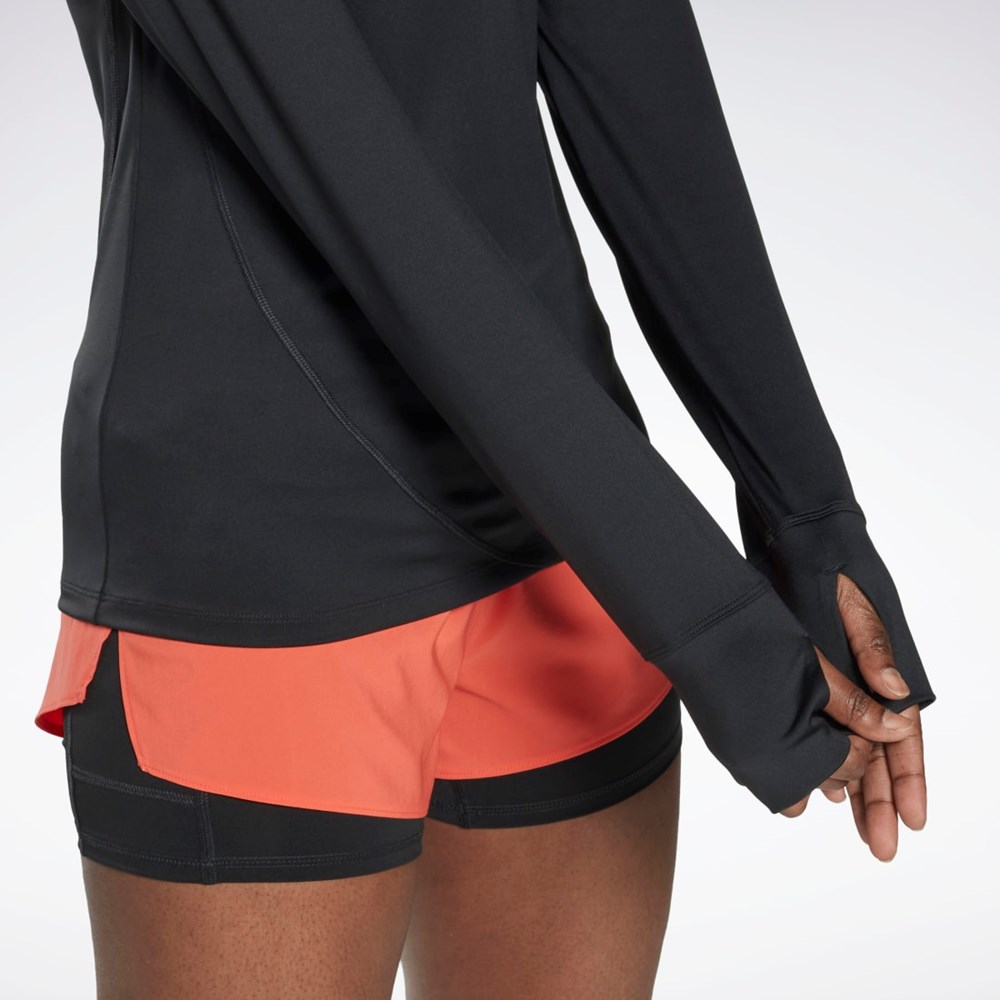 Reebok Correr Quarter-Zip Sweatshirt Negras | 37FZKWODI