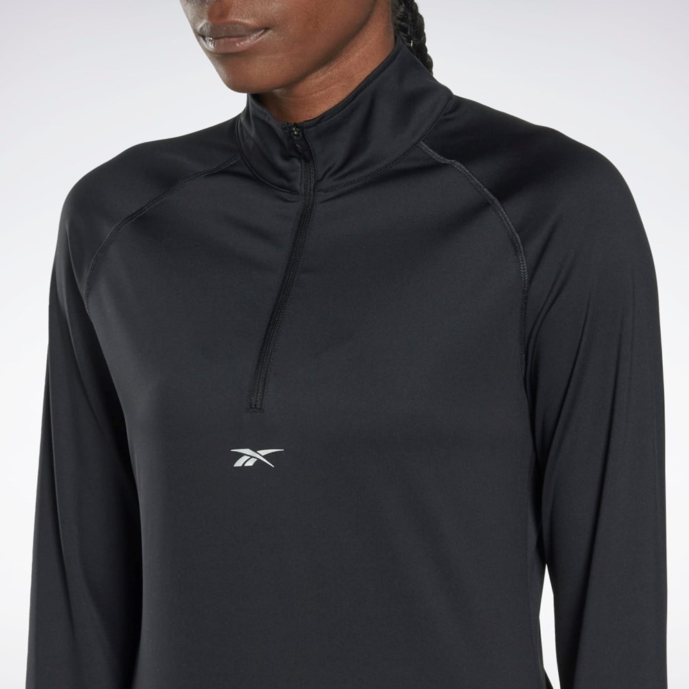 Reebok Correr Quarter-Zip Sweatshirt Negras | 37FZKWODI