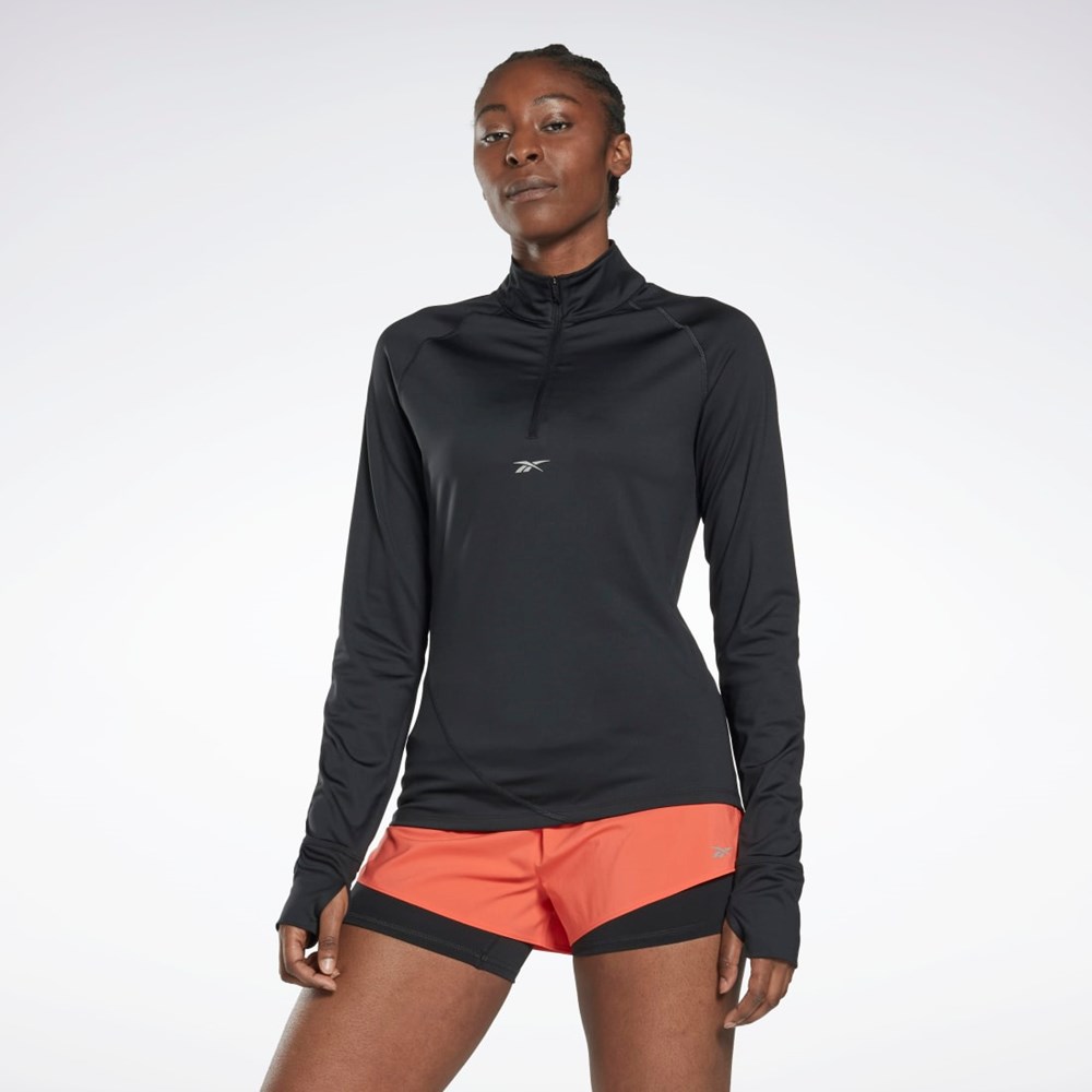 Reebok Correr Quarter-Zip Sweatshirt Negras | 37FZKWODI