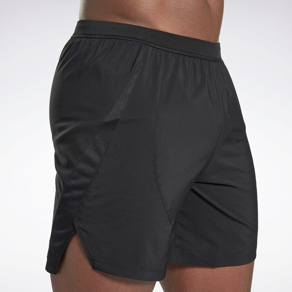 Reebok Correr Shorts Negras | 56EVJAUPX