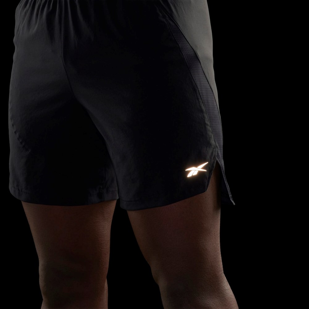 Reebok Correr Shorts Negras | 56EVJAUPX