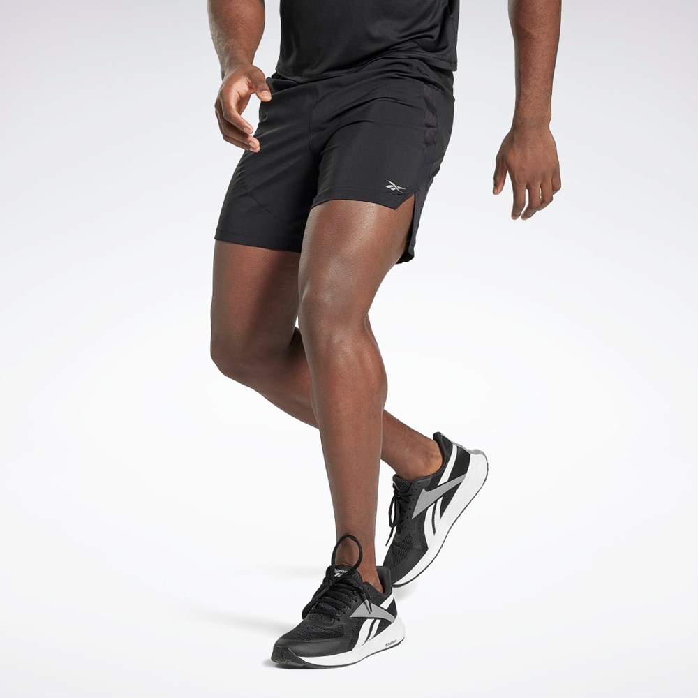 Reebok Correr Shorts Negras | 56EVJAUPX