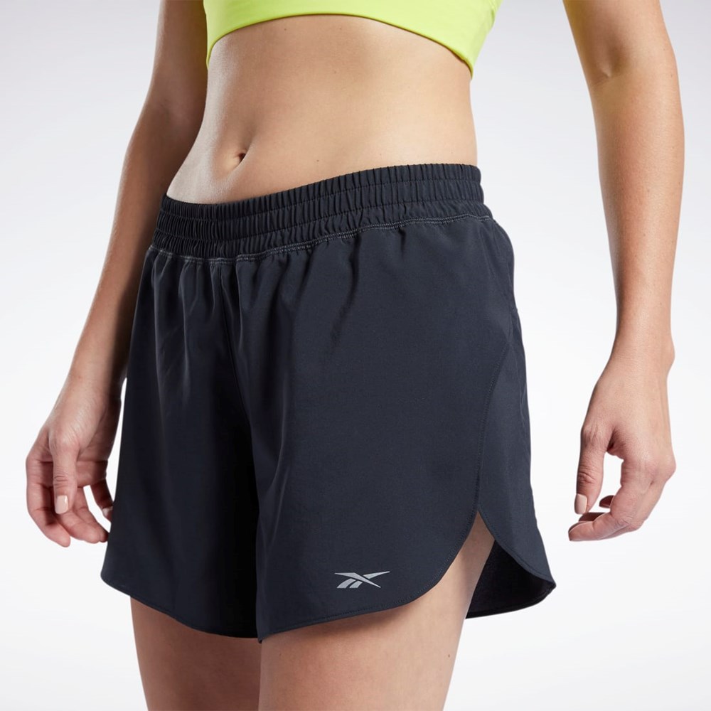Reebok Correr Shorts Negras | 87XVIFWRM